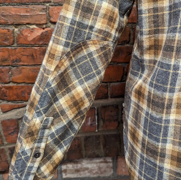 Men's Levi's Wool Slim Fit Plaid Button Up Flannel Shirt Size Small - Picture 9 of 10